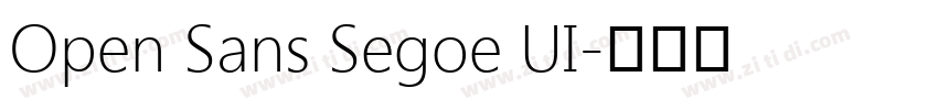 Open Sans Segoe UI字体转换